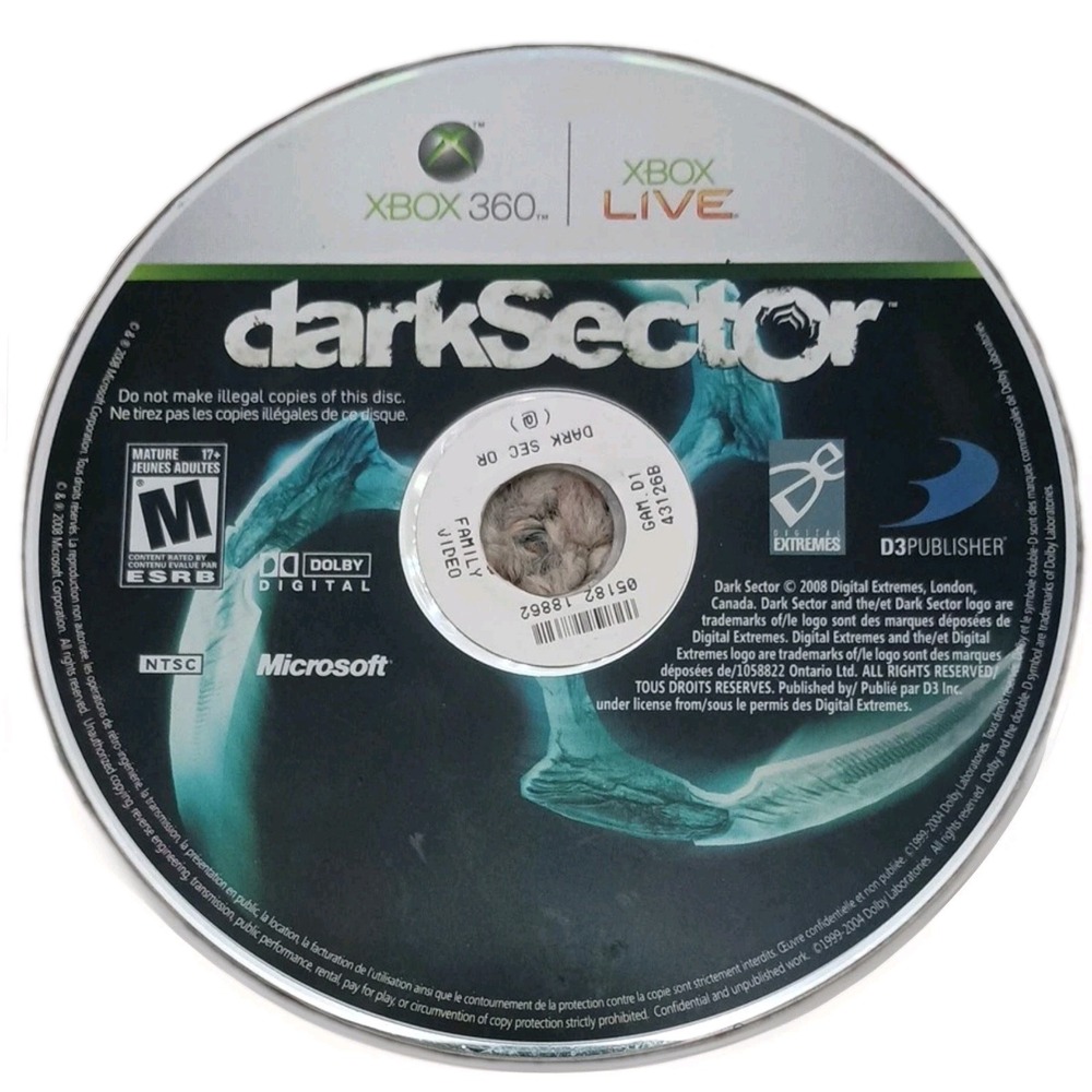 Dark Sector Microsoft Xbox 360 2008 Shooter Video Game Disc Only NTSC-U/C